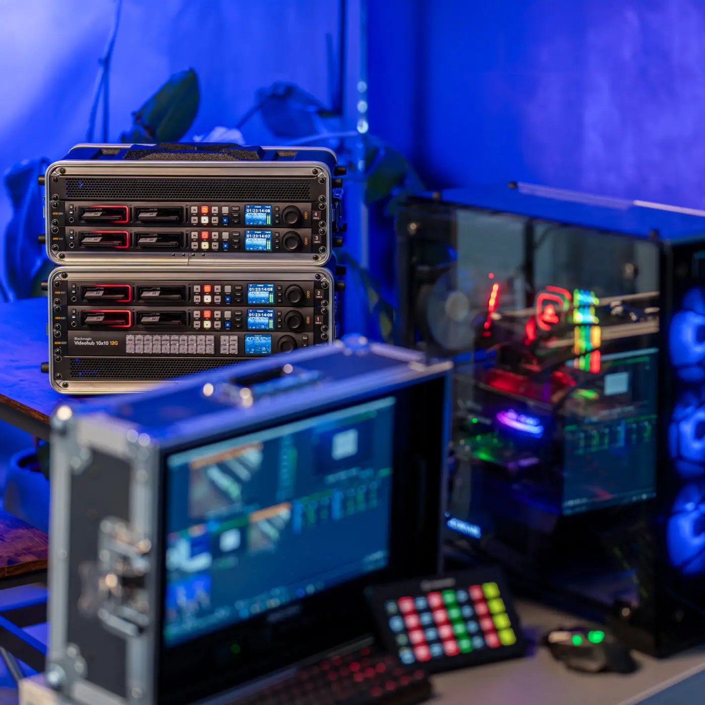 Hypderdeck Studio 4K Pro mit Hub Beispielaufbau
